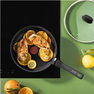 Tefal Renew, 24 cm, melna - Dziļā panna ar vāku