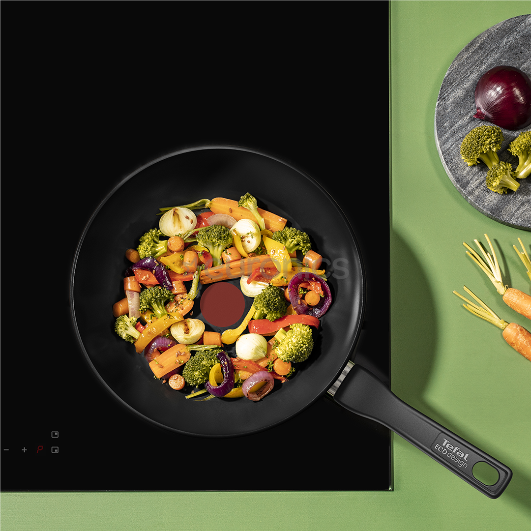 Tefal Renew, 28 cm, melna - Vokpanna