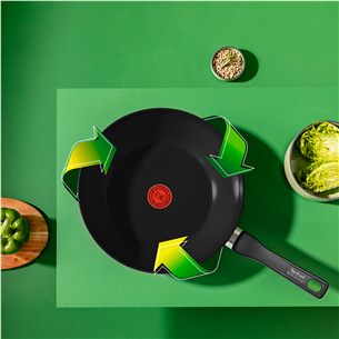Tefal Renew, 28 cm, melna - Vokpanna