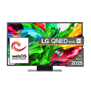 LG QNED86 evo AI, 50'', 4K UHD, QNED, Mini LED, black - TV 50QNED86A3C.AEU