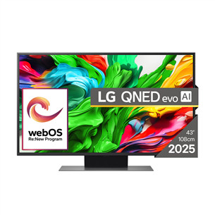 LG QNED86 evo AI, 43'', 4K UHD, QNED, Mini LED, melna - Televizors 43QNED86A3C.AEU
