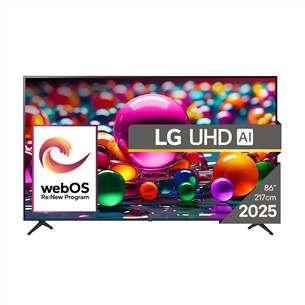 LG UHD AI UA75, 86'', 4K UHD, LED LCD, melna - Televizors 86UA75006LA.AEUQ