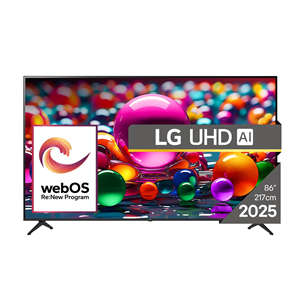 LG UHD AI UA75, 86'', 4K UHD, LED LCD, black - TV 86UA75006LA.AEUQ