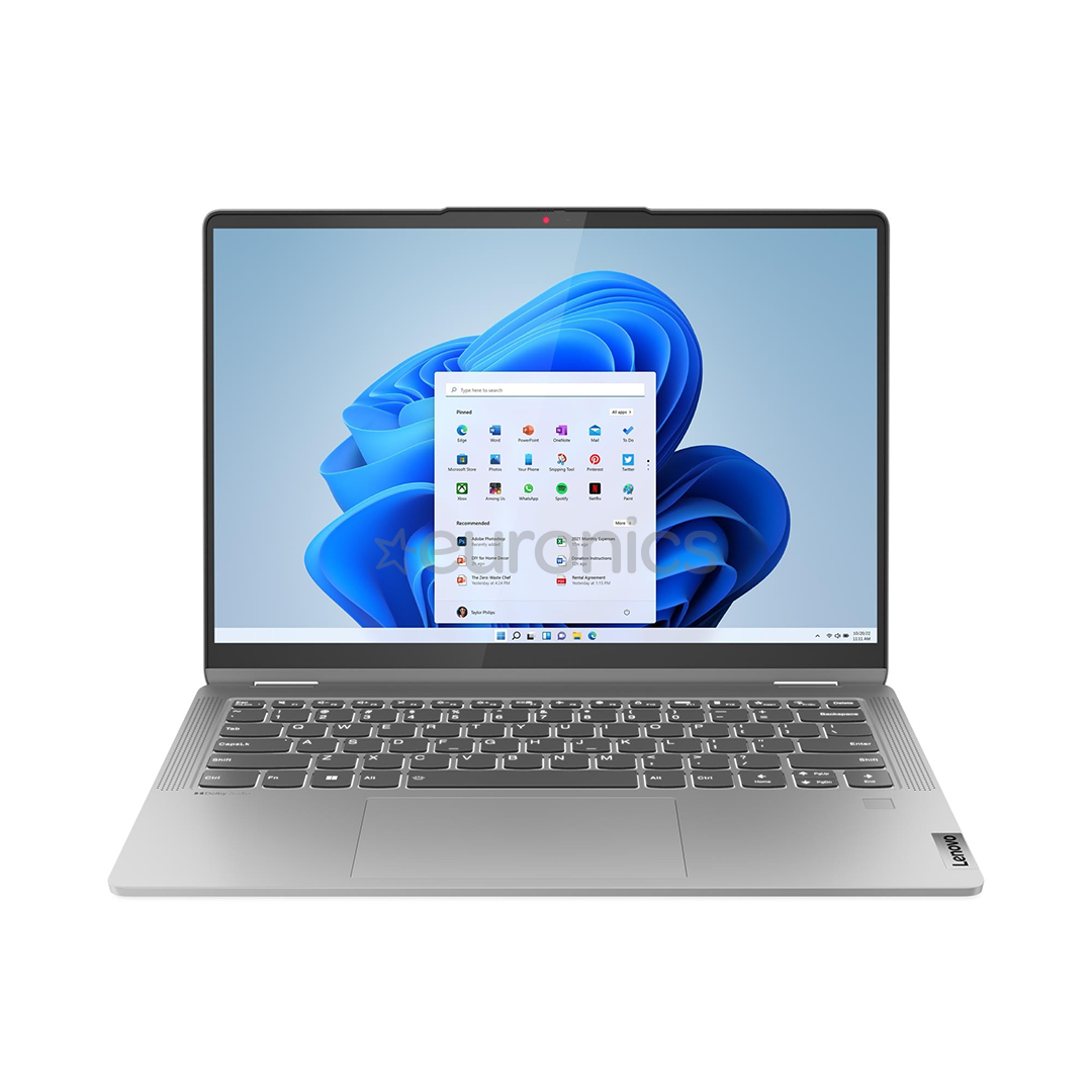 Lenovo IdeaPad Flex 5 14ABR8, 14'', WUXGA, Ryzen 7, 16 GB, 512 GB, ENG, pelēka - Portatīvais dators
