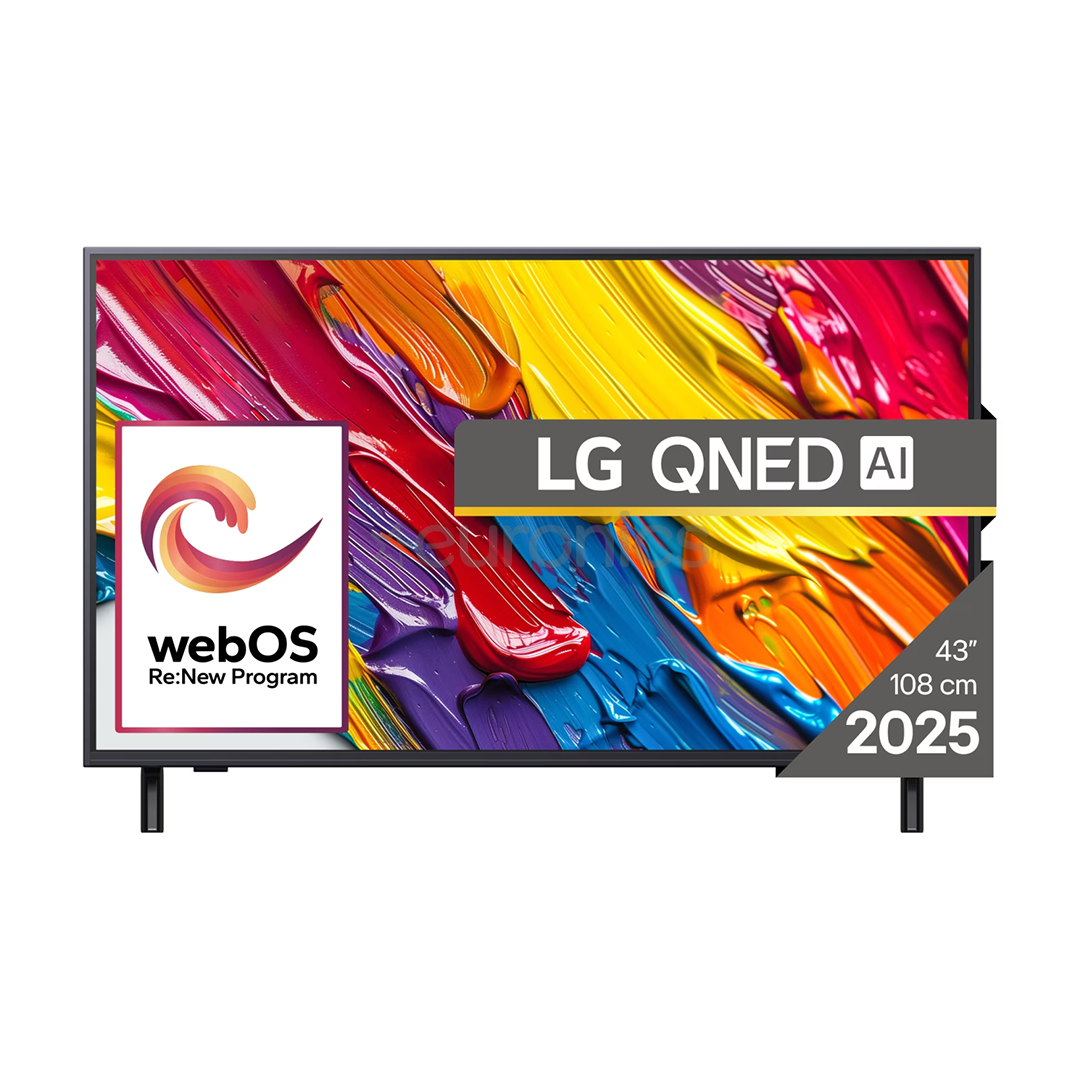 LG QNED82 AI, 43'', 4K UHD, QNED, melna - Televizors