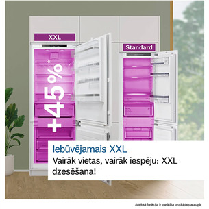 Bosch Series 2, NoFrost, 383 L, height 194 cm - Built-in refrigerator