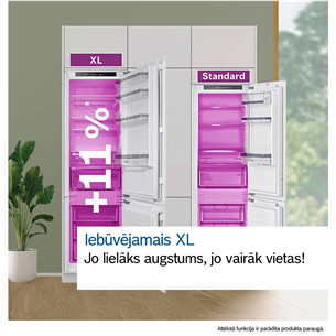 Bosch Series 2, NoFrost, 383 L, height 194 cm - Built-in refrigerator