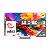 LG QNED93 evo AI, 65'', 4K UHD, QLED, Mini LED, черный - Телевизор
