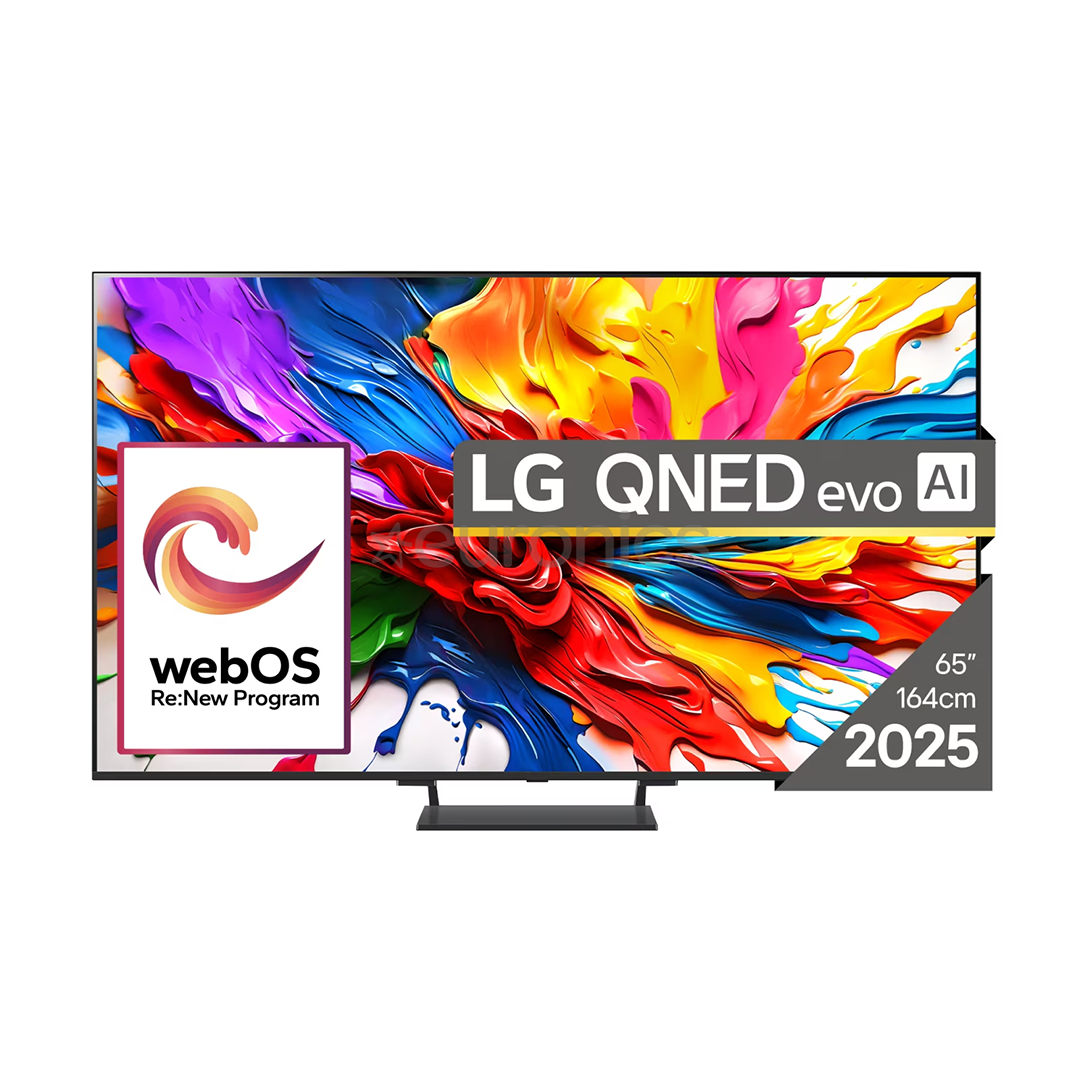 LG QNED93 evo AI, 65'', 4K UHD, QLED, Mini LED, черный - Телевизор