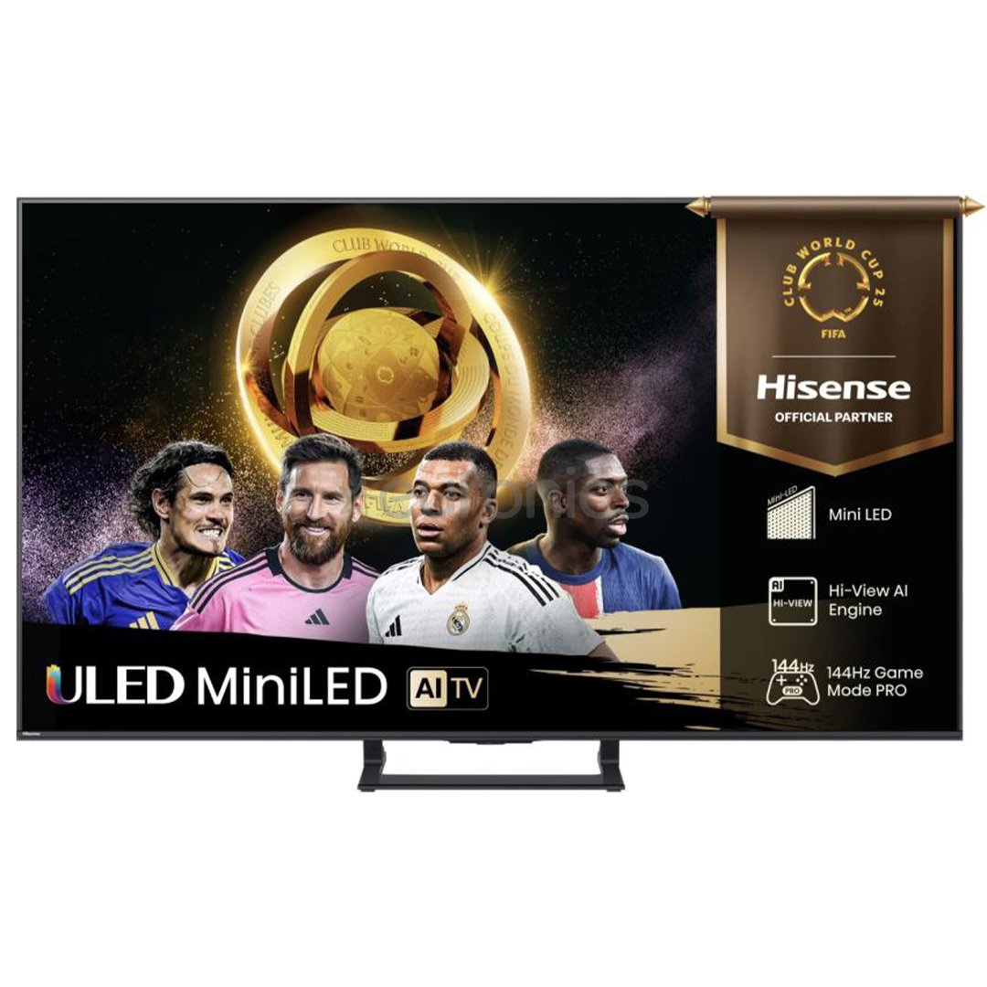 Hisense E8Q, 75'', 4K UHD, ULED, Mini LED, melna - Televizors