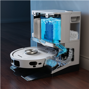 Shark PowerDetect NeverTouch Pro, Wet & Dry, balta - Robots putekļu sūcējs