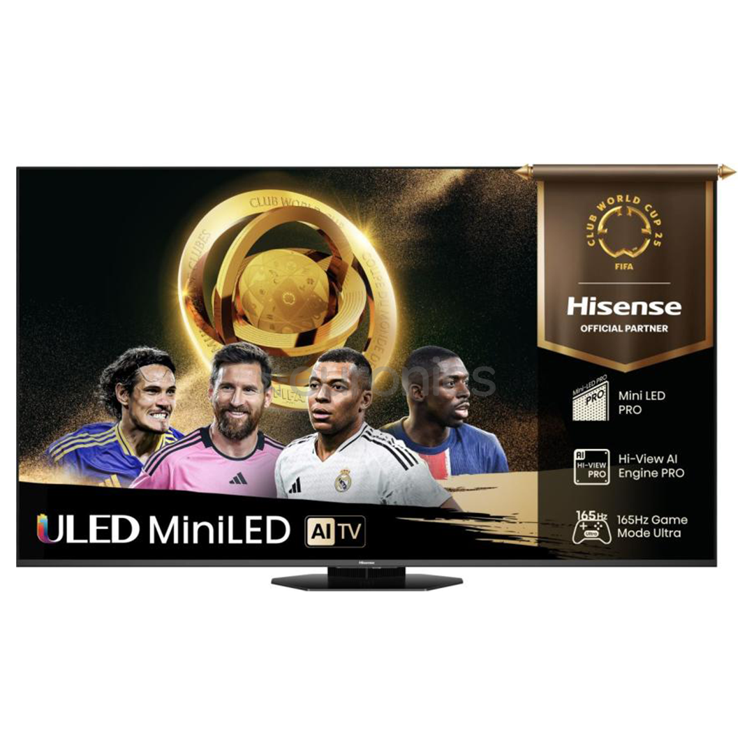 Hisense U8Q, 55'', 4K UHD, ULED, Mini LED, черный - Телевизор