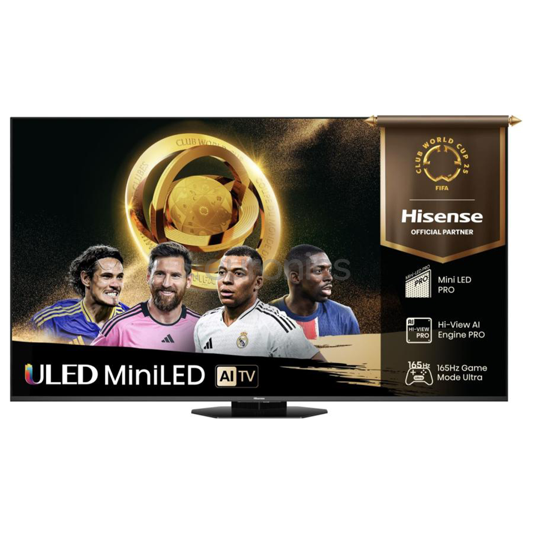 Hisense U8Q, 75'', 4K UHD, ULED, Mini LED, melna - Televizors