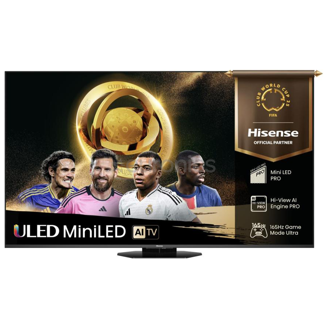 Hisense U8Q, 85'', 4K UHD, ULED, Mini LED, черный - Телевизор