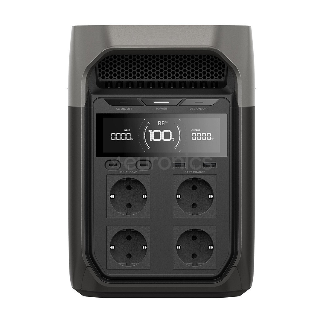 EcoFlow Delta 3, 1024 Wh, pelēka - Pārnēsājama spēkstacija