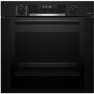 Bosch, 71 л, пиролитическая очистка, черный - Интегрируемый духовой шкаф HBG378AB3