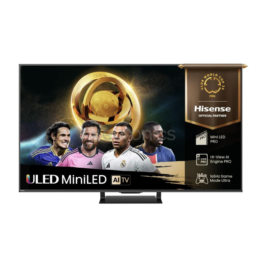 Hisense U7Q PRO, 75'', 4K UHD, ULED, Mini LED, melna - Televizors