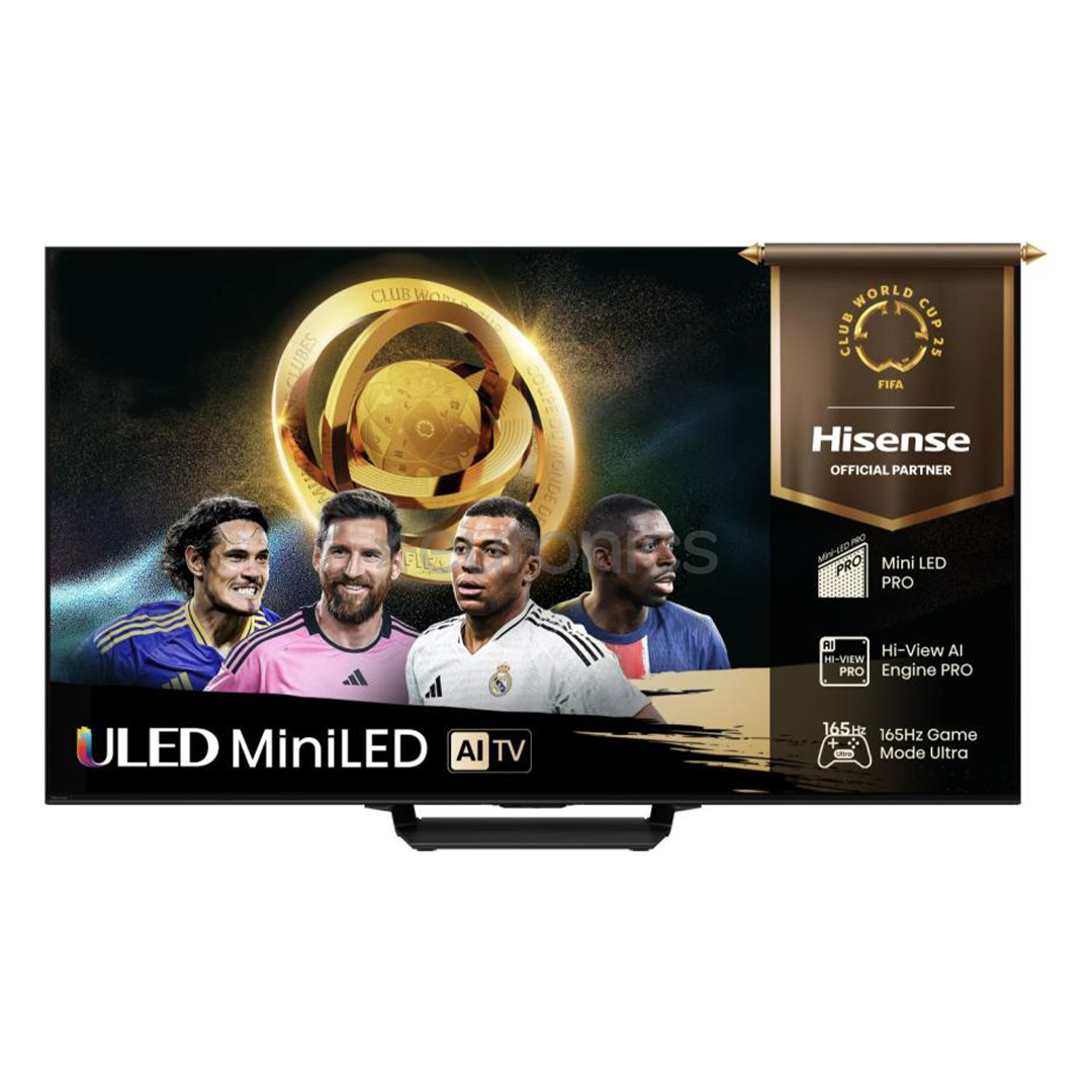 Hisense U7Q PRO, 85'', 4K UHD, ULED, Mini LED, черный - Телевизор