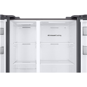 Samsung, NoFrost, 583 L, height 178 cm, silver - SBS refrigerator