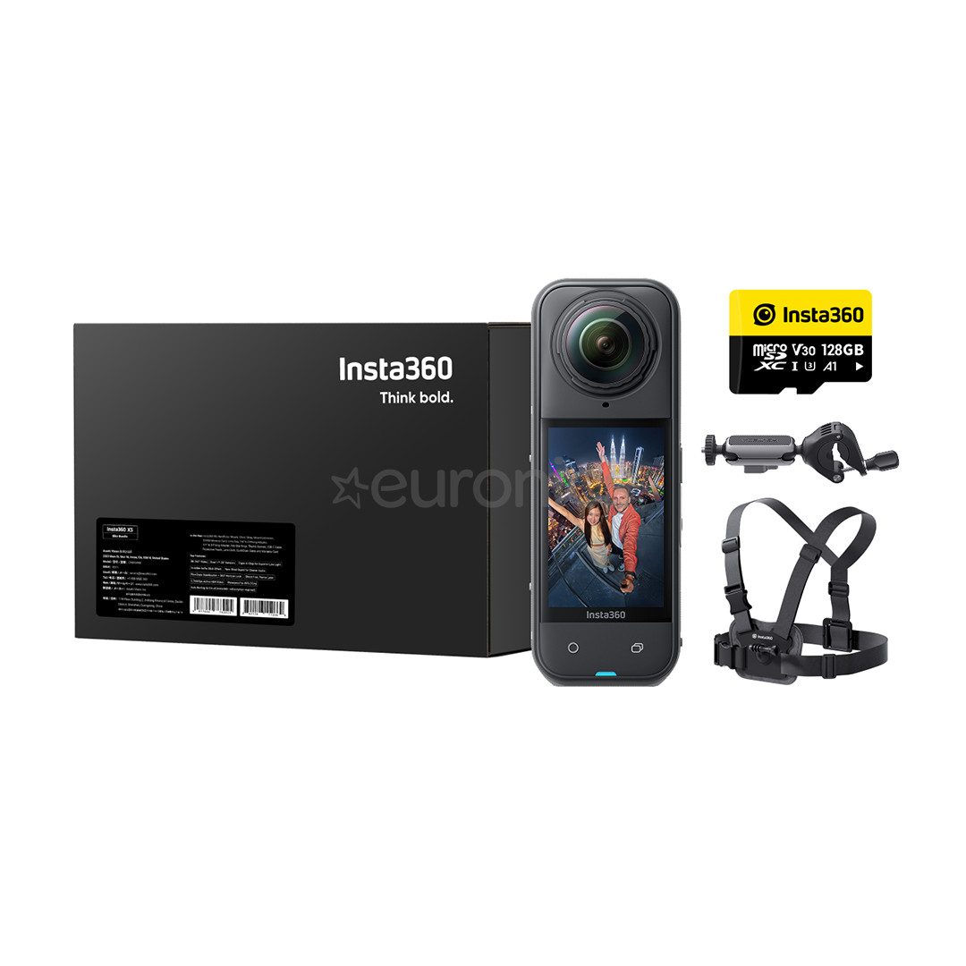 Insta360 X5 Road Cycling Bundle, 8K, 360º, melna - Video kamera