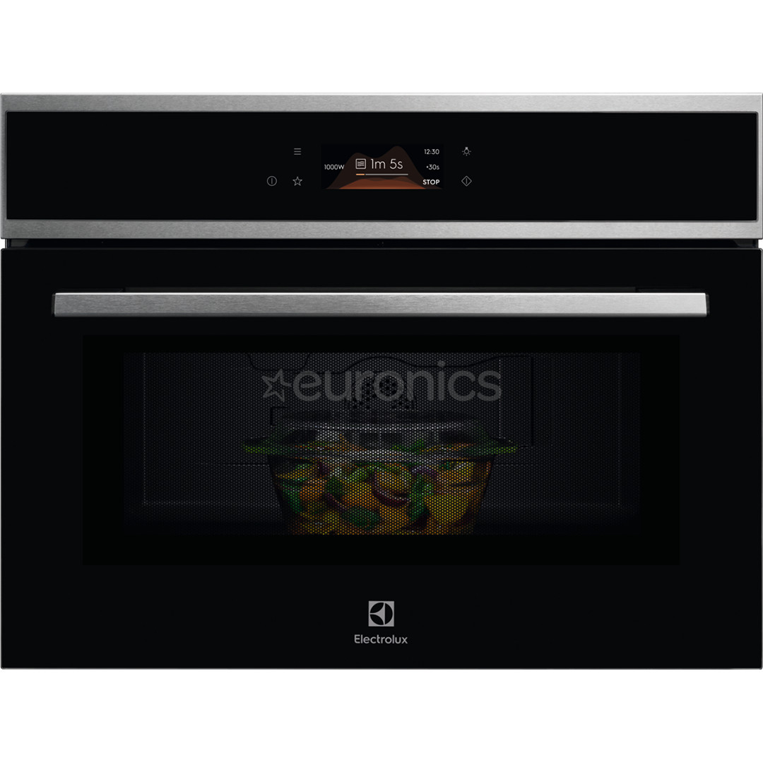 Electrolux, 44 L, mikroviļņu funkcija, nerūsējošā tērauda - Kompakta iebūvējamā mikroviļņu krāsns ar grilu