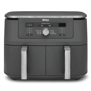 Ninja 6-in-1 Dual Zone, 9.5 L, 2470 W, tumši pelēka - Karstā gaisa friteris DZ400EU