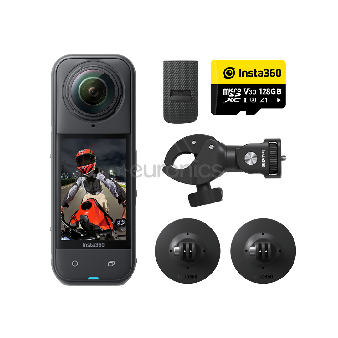 Insta360 X5 Motorcycle Bundle, 8K, 360º, melna - Video kamera