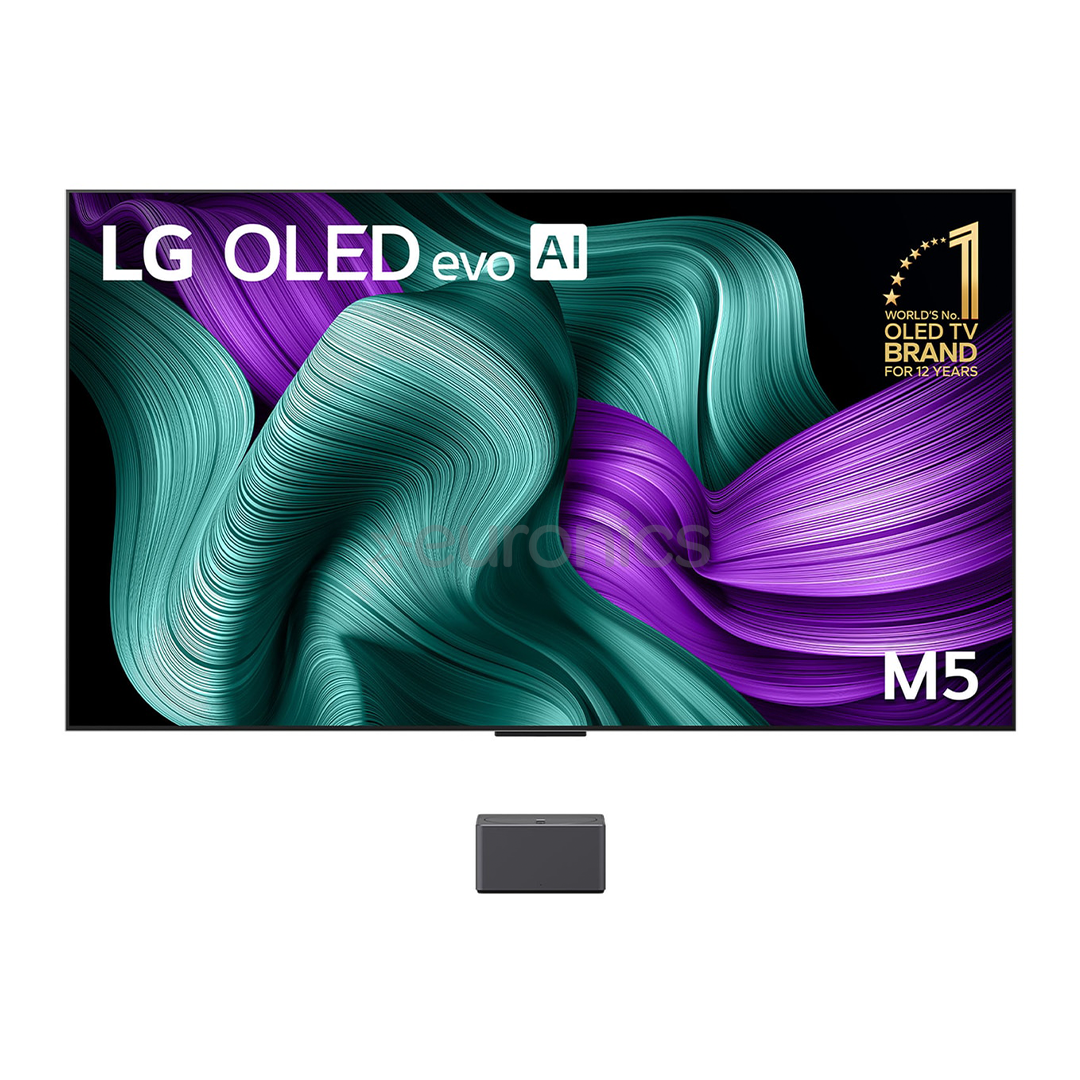 LG Signature OLED Evo AI M5, 77'', 4K UHD, OLED, melna - Televizors