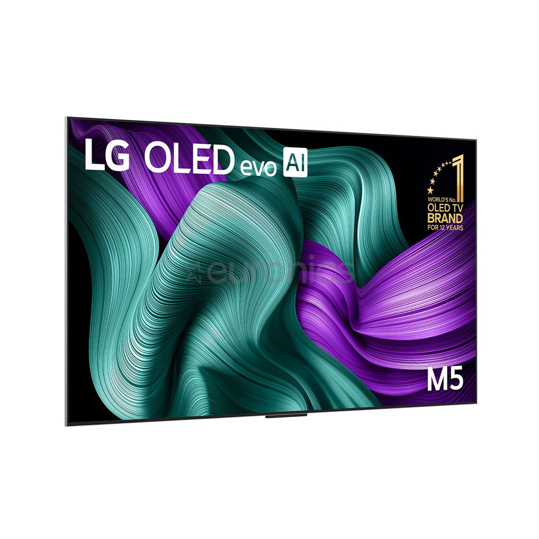 LG Signature OLED Evo AI M5, 77'', 4K UHD, OLED, melna - Televizors