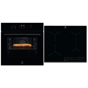 Electrolux, 65 л - Интегрируемый духовой шкаф + индукционная варочная панель EOF6P76BZ+CIT61443