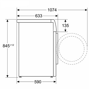 Bosch Series 6, 10 кг, глубина 59 см, 1600 об/мин - Стиральная машина с передней загрузкой