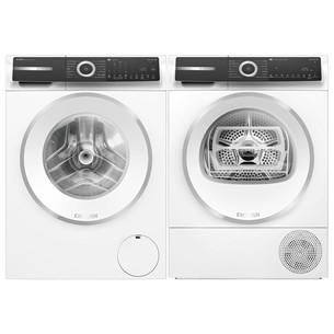 Bosch, Series 6, 10 kg + 9 kg - Veļas mazgājamā mašīna + veļas žāvētājs WGH256AWSN+WQH245BW