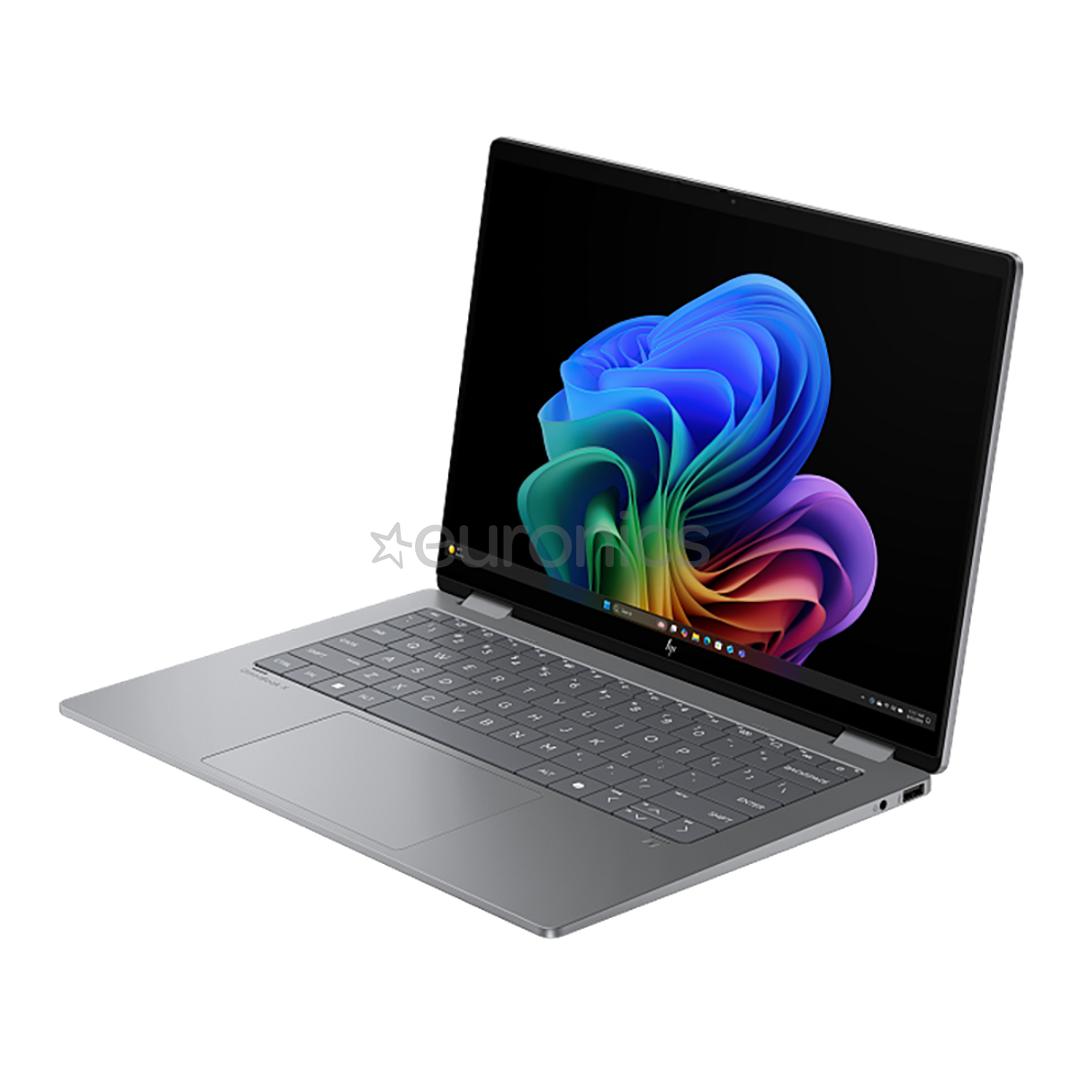 HP OmniBook X Flip 14, 14'', WUXGA, Ryzen AI 5, 16 GB, 512 GB, Radeon 840M, ENG, sudraba - Portatīvais dators