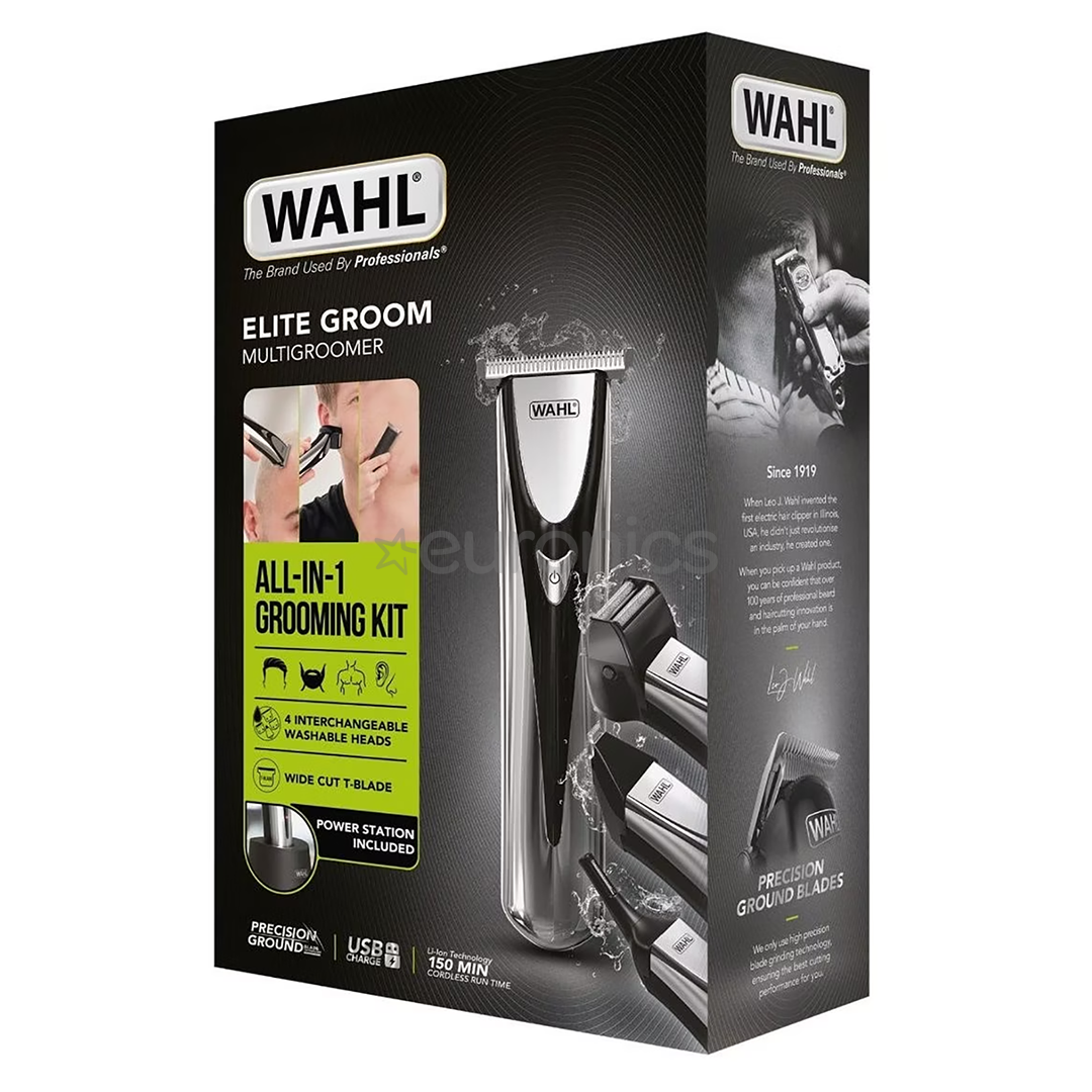 Wahl Elite Groom, sudraba/melna - Trimmeru komplekts