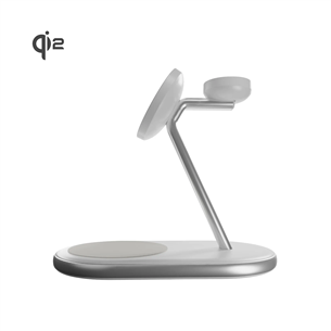 Puro Mag Station 3-in-1 Charging Stand, MagSafe, Qi2, white - Charging dock