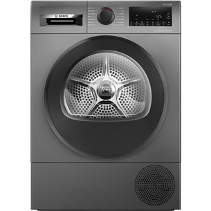 Bosch, Series 6, 9 kg, dziļums 61.3 cm, pelēka - Veļas žāvētājs