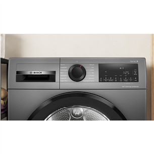 Bosch, Series 6, 9 kg, dziļums 61.3 cm, pelēka - Veļas žāvētājs
