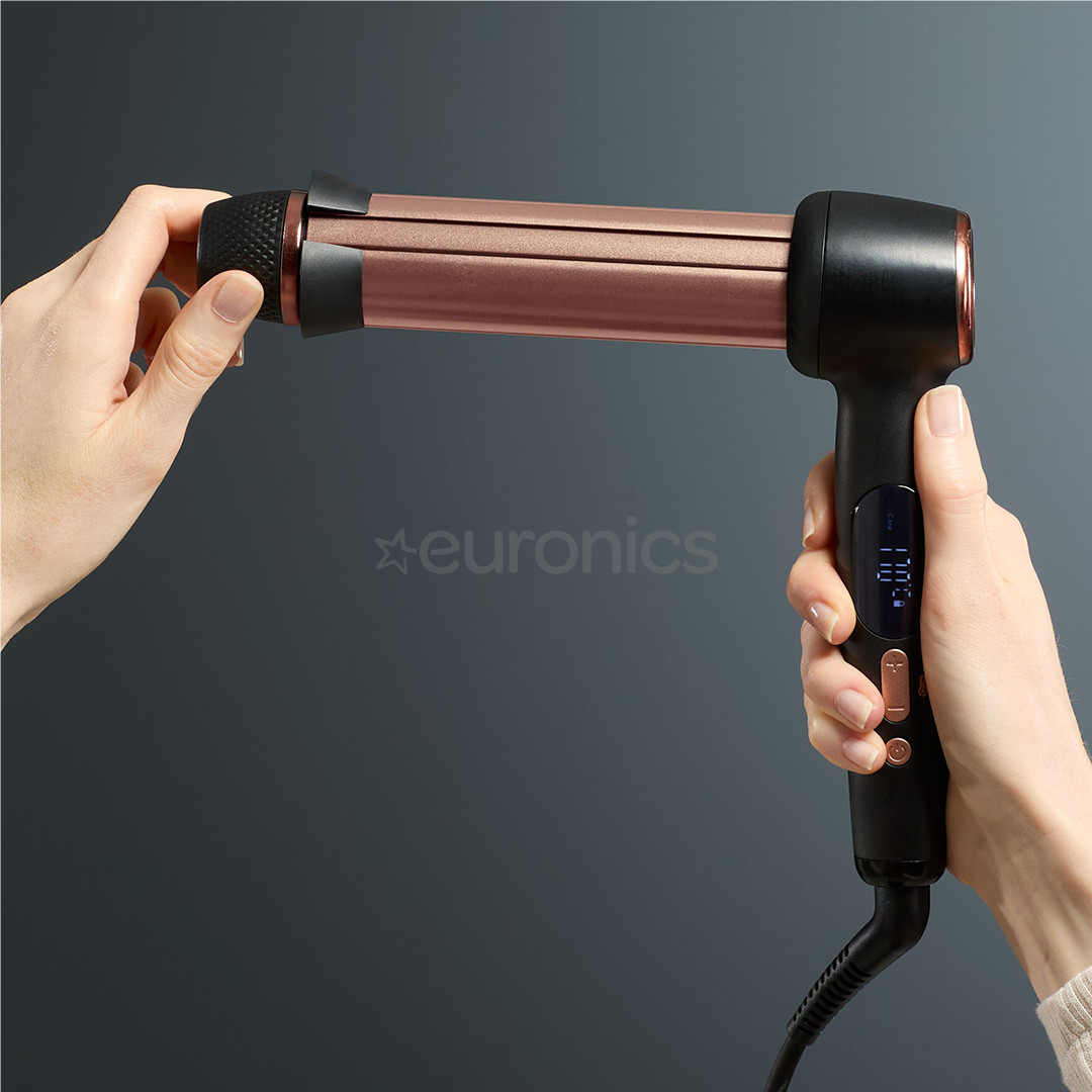 Rowenta Twist Curl, 150-210 °C, melna/rozā - Lokšķēres