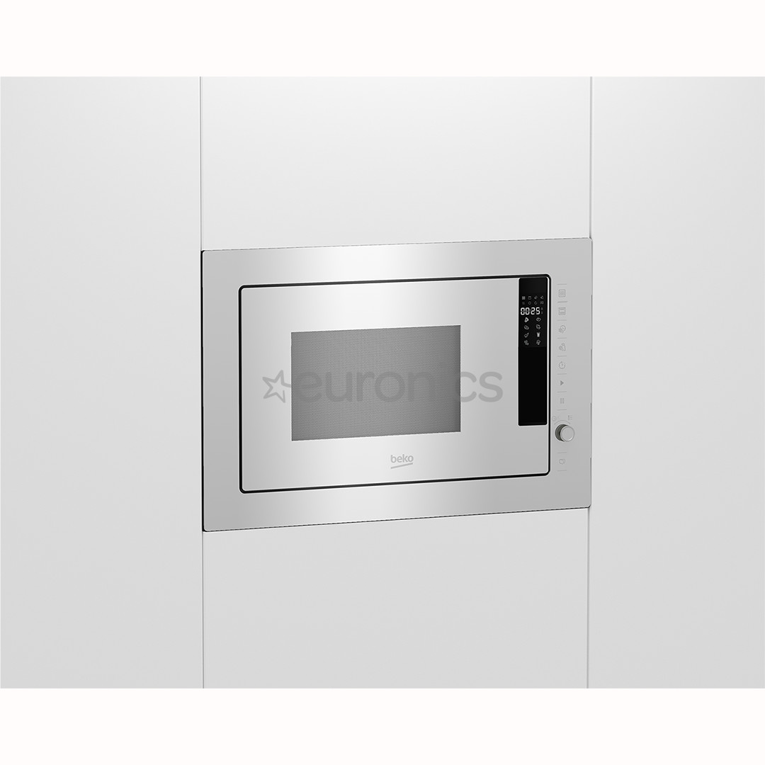 Beko, 25 L, 1450 W, white - Built-in microwave oven with grill