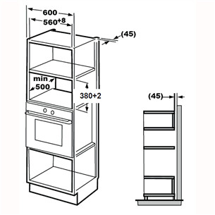 Beko, 25 L, 1450 W, white - Built-in microwave oven with grill