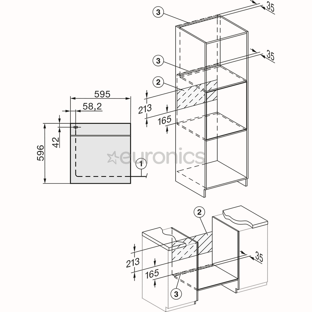 Miele, 76 L, pirolītiskā tīrīšana, melna - Iebūvējama elektriskā cepeškrāsns