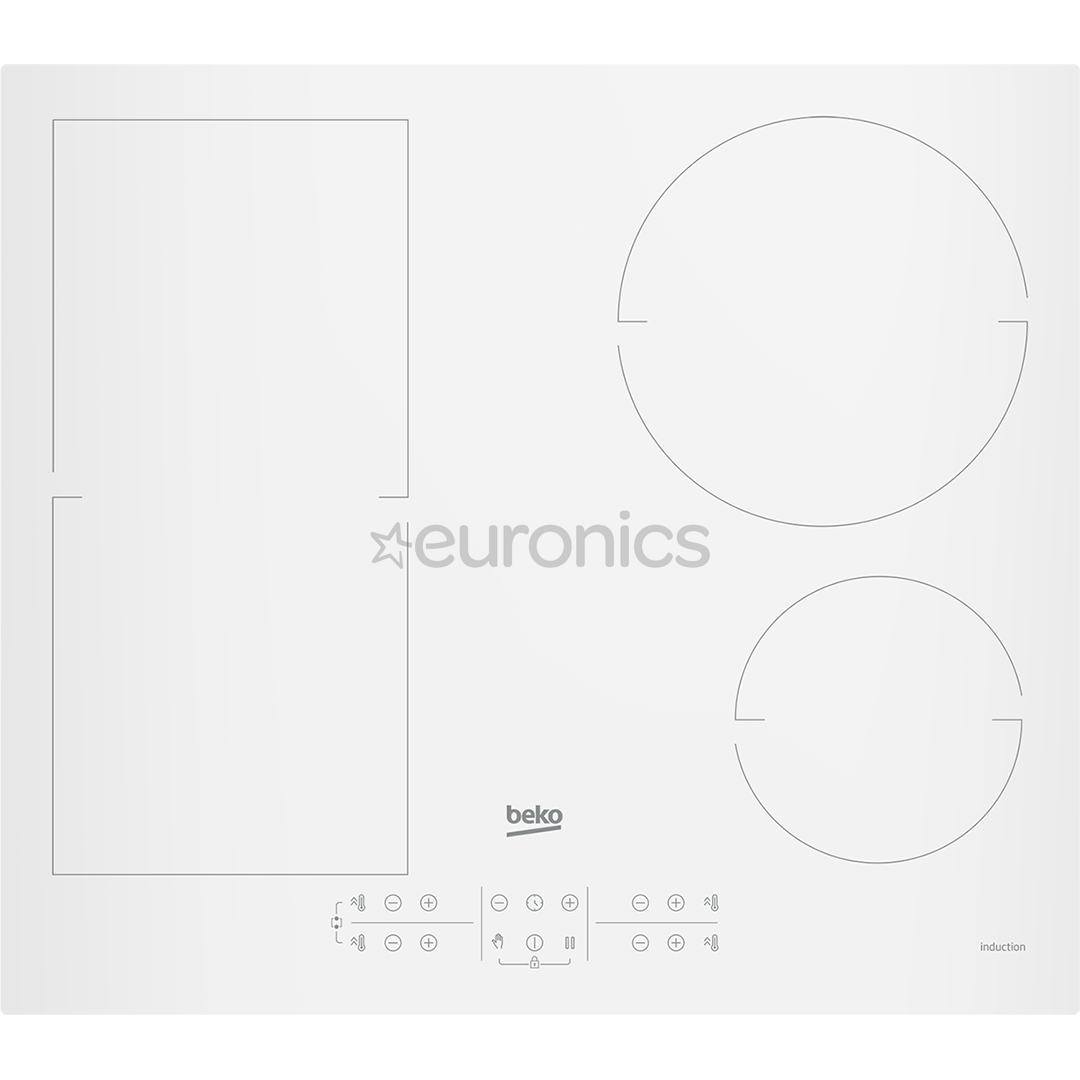 Beko, width 58 cm, white - Built-in induction hob