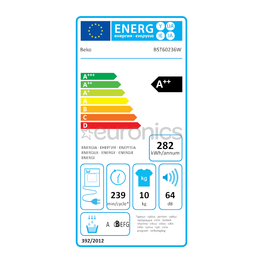 Beko, 10 kg + 10 kg - Veļas mazgājamā mašīna + veļas žāvētājs