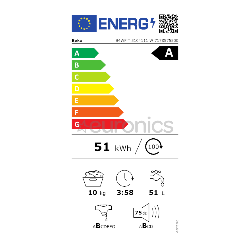 Beko, 10 kg + 10 kg - Veļas mazgājamā mašīna + veļas žāvētājs