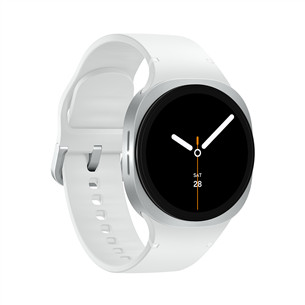 Samsung Galaxy Watch8, 40 mm, LTE, sudraba - Viedpulkstenis