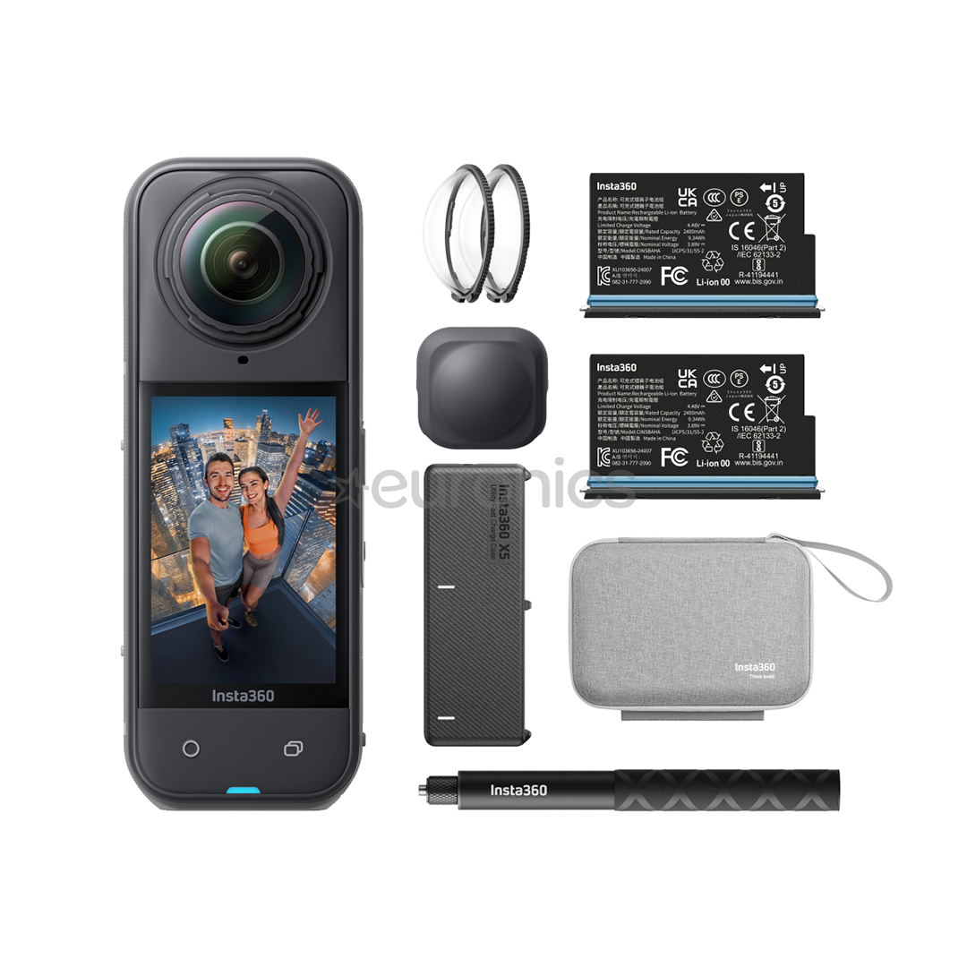 Insta360 X5 Essential Bundle, 8K, 360º, melna - Video kamera