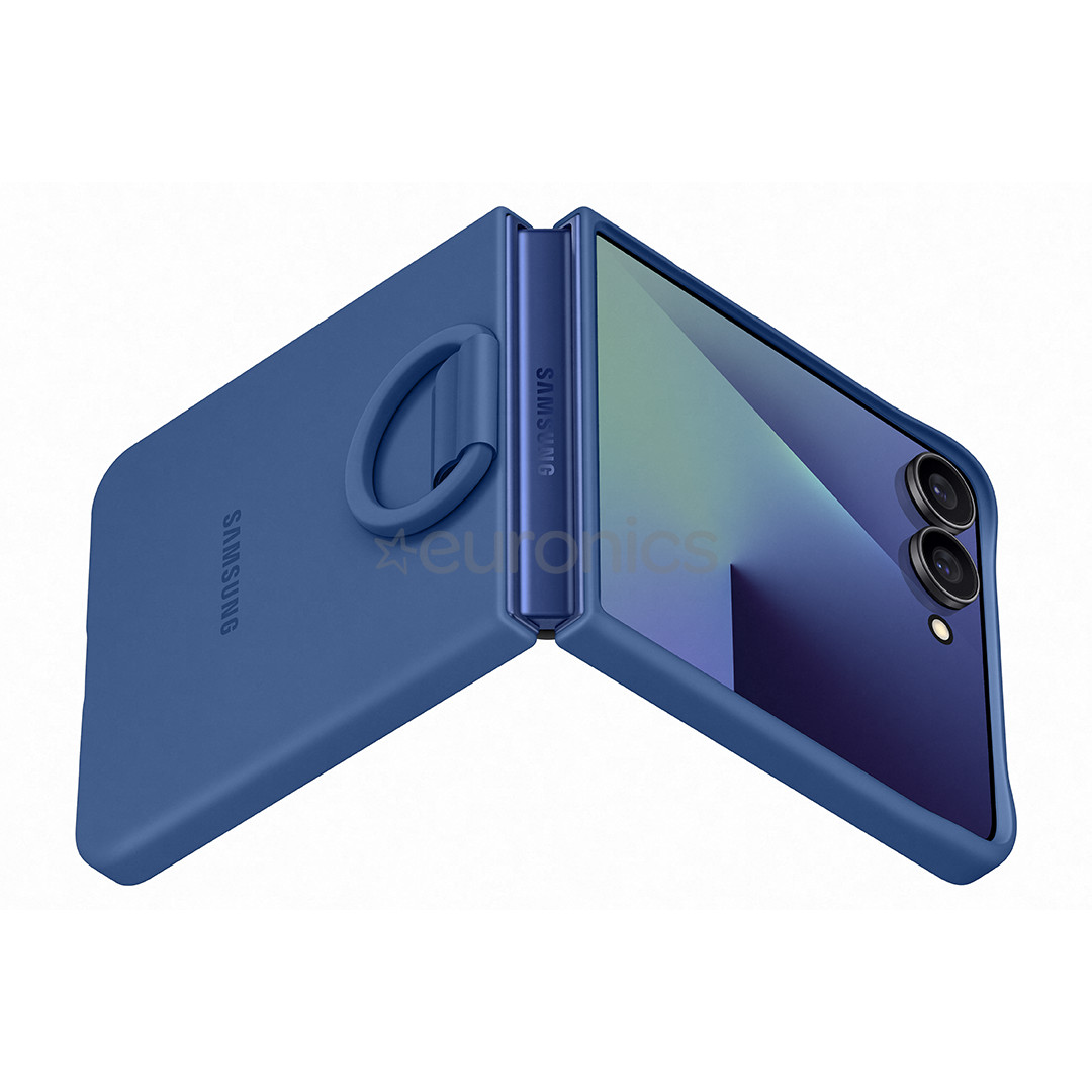 Samsung Silicone case, Galaxy Flip7, zila - Apvalks viedtālrunim