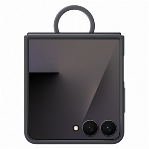 Samsung Silicone case, Galaxy Flip7, melna - Apvalks viedtālrunim