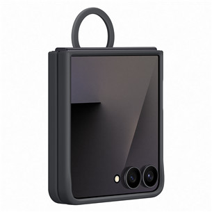 Samsung Silicone case, Galaxy Flip7, melna - Apvalks viedtālrunim