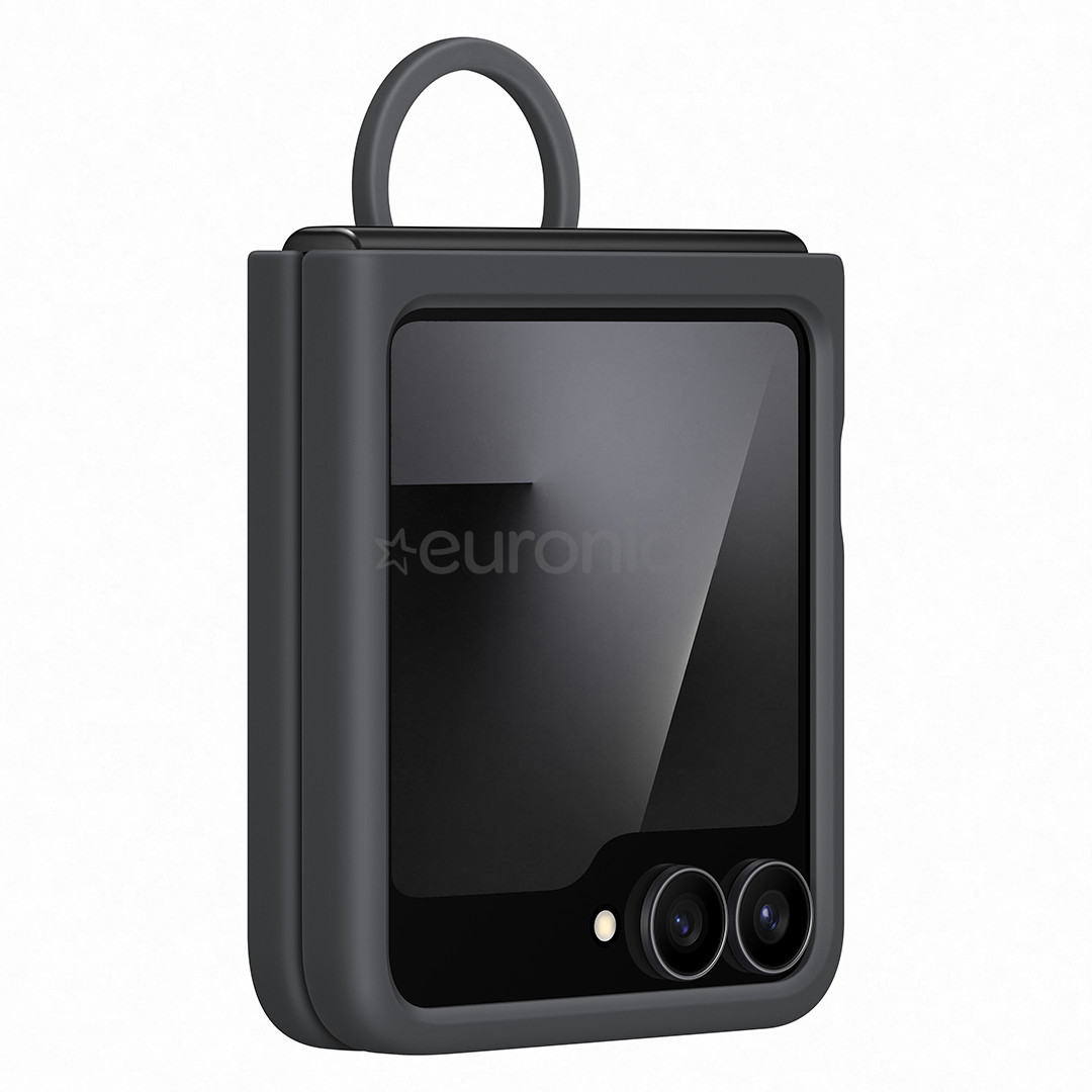 Samsung Silicone case, Galaxy Flip7 FE, melna - Apvalks viedtālrunim